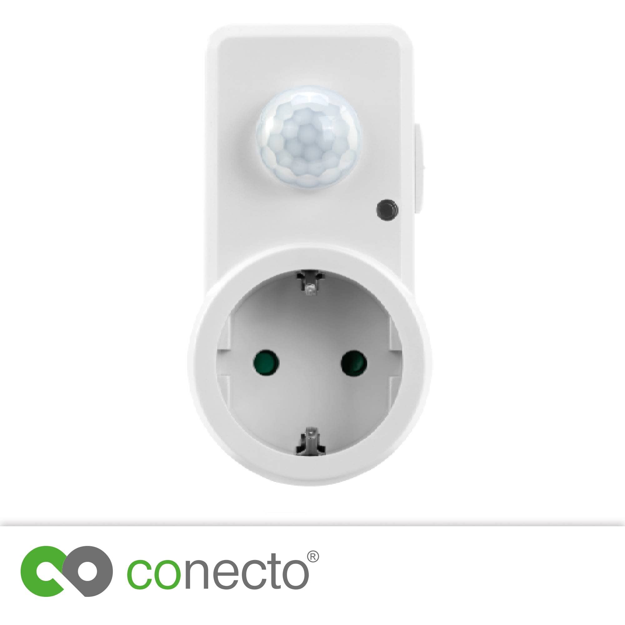 Conecto Rilevatore di movimento a infrarossi, per prese, angolo di rilevamento 120°, installazione interna, IP20, bianco SA-CC50212-W (presa tedesca)