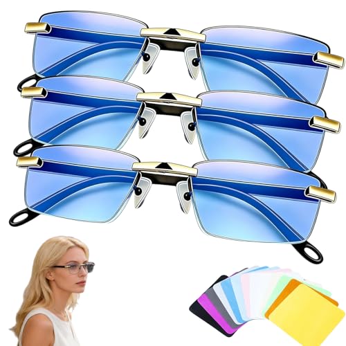 ONWSS 2026 NEW Blue Glasses Self Adjusting for Women & Men Self Adjusting Glassess Far And Near (3PCS)