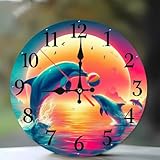 Idéale pour toutes les occasions : Cette jolie horloge murale apportera une touche de gaieté à votre salon, chambre, salle de bain, cuisine, salle à manger ou couloir. Une touche finale joyeuse et colorée pour votre décoration murale. C'est aussi un joli cadeau pour vos proches à l'occasion d'un anniversaire, d'un mariage, d'une fête ou d'un anniversaire de mariage.