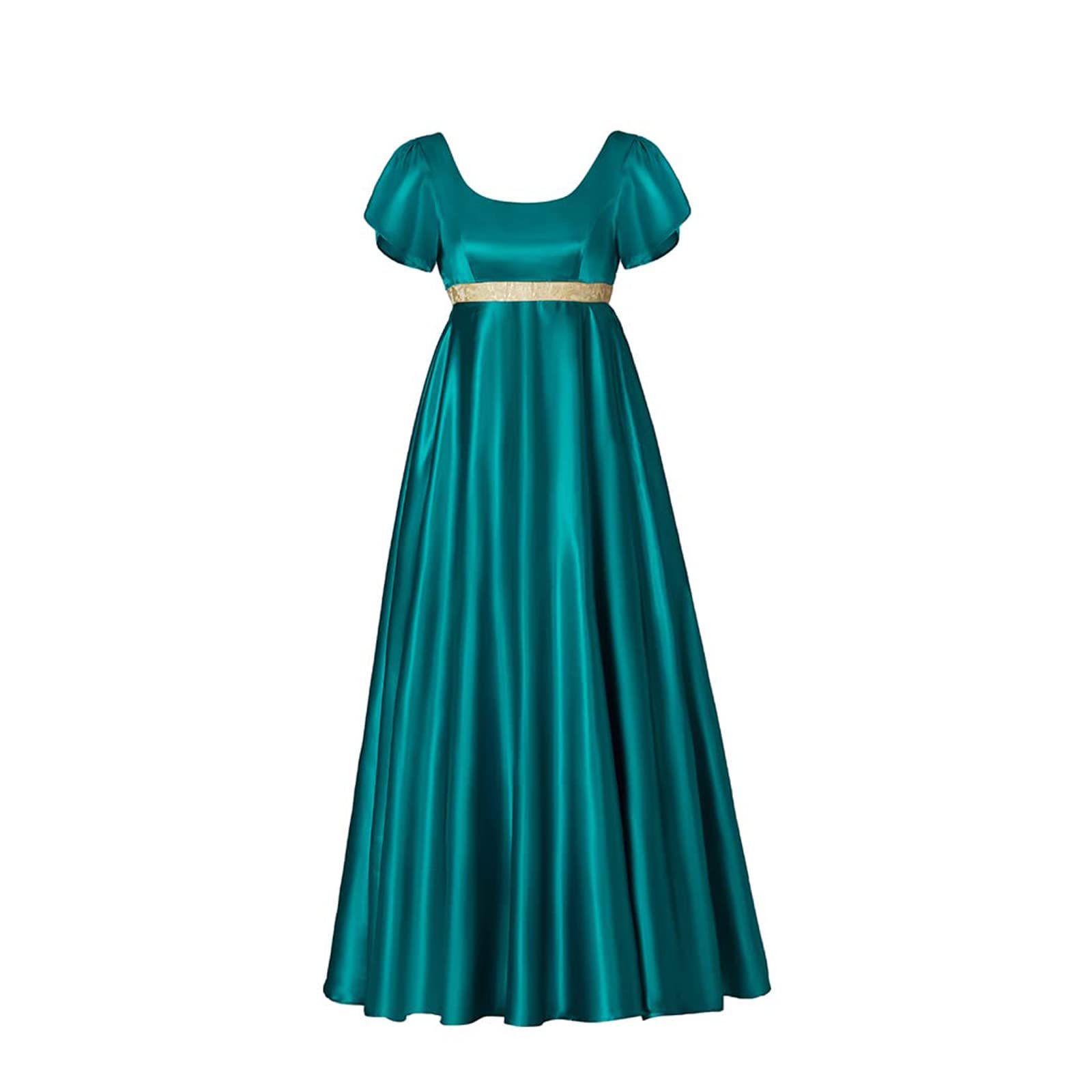 kinstell Vestidos de regencia para mujer, vestido de satén vintage de los años 1800, vestido de fiesta de té victoriano