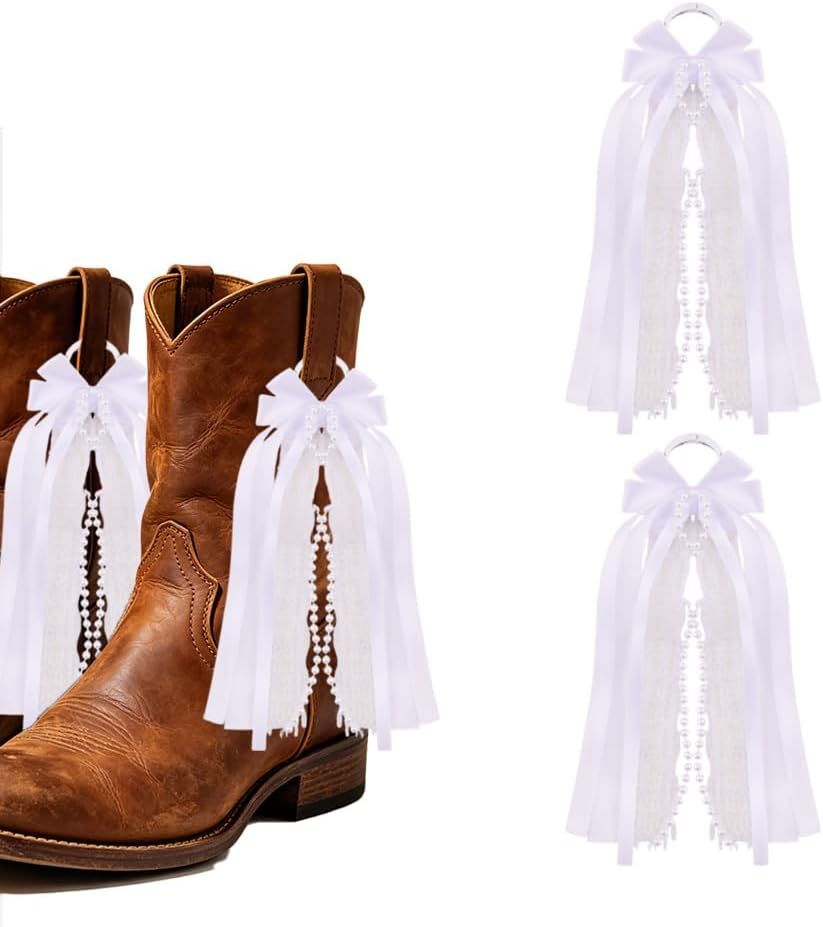 Boot Bow for Cowgirl Boots Accessories Charms Boot Ribbons Shoe Decoration
