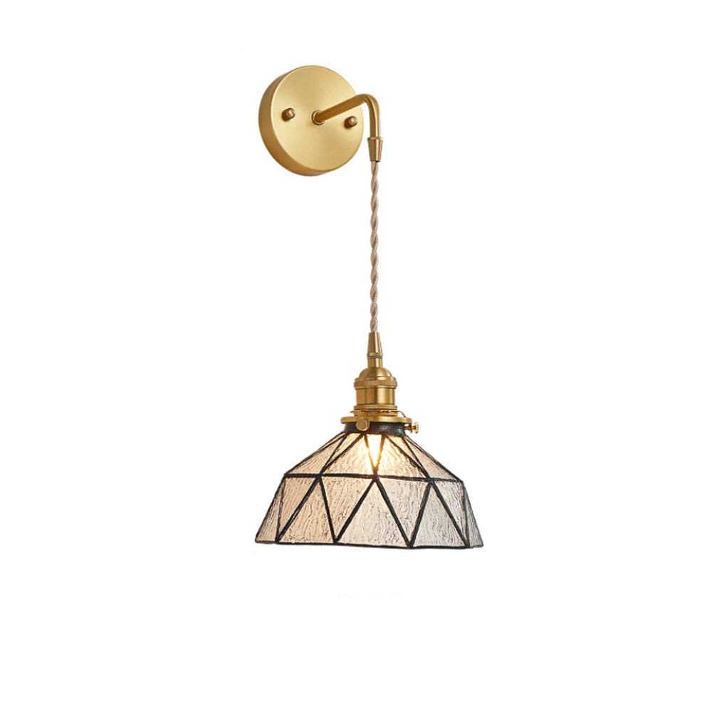 HPTHLY Wall Mounted Light Mid Century Wall Sconce Minimalist Brass Wall Light, Led Bedside Reading Lamp Mirror Front Lights, E27 Wall Mounted Indoor Decorat