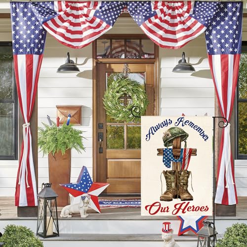 Avoincolorlifememorialdayalwaysrememberourheroesgardenflag12x18inchdoublesidedmilitarysoldiersbootspatrioticveteranyardoutdoordecoration Urban Country Home Decor Avoin colorlife memorial day always remember our heroes garden flag 12×18 inch double sided military soldiers boots patriotic veteran yard outdoor decoration urban country home decor