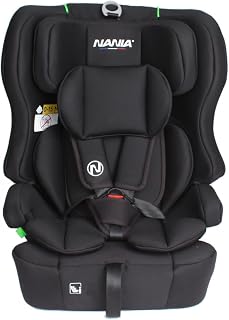 Nania Kindersitz Rio I-size 76-150 cm, Gruppe 1/2/3 von 9 bis 36 kg, 15 Monate bis 12 Jahre, verstellbare Kopfstütze, 5-Punkt-Sicherheitsgurt, abnehmbarer Bezug, Befestigung mit Gurt