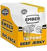 Ember Snacks – Biltong Beef Jerky (15 x 50 g Original) Proteinreich, kalorienarm. Fettarmer, Snac...