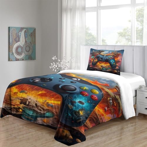 Funda nórdica de volcán 3D 135x200cm con funda de almohada 5