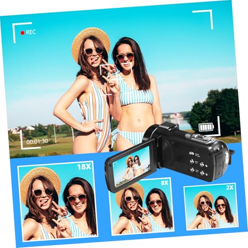 Caméscope pour vlogging et enregistrement HOMSFOU compact noir