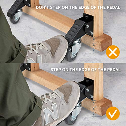 POWERTEC 17001 Workbench Caster Kit with Multi-Mounting Options, Pack of 4