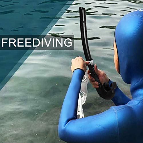 image for Bairuifu Freediving Snorkel - Flexible Silicone Snorkel Tube for Divin