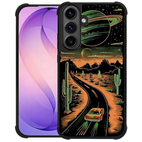 Coque Samsung S26 Plus antichoc TPU rigide design Alien Orange Desert Road pour garçon et fille