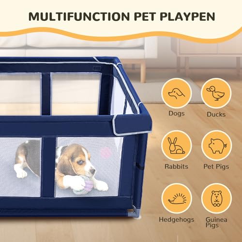 Dog Playpen, Puppy Playpen 40 × 40 inch, 25 Inch Height Pet Playpen for Small Dogs, Keep Pets Secure Dog Playpen, Puppy Playpen 40 × 40 inch, 25 Inch Height Pet Playpen for Small Dogs, Keep Pets Secure