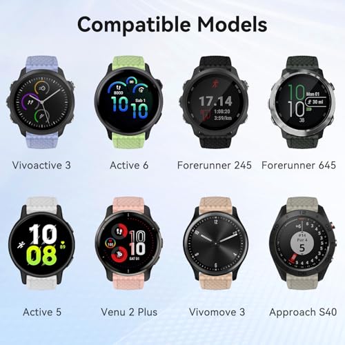Correa silicona 20mm para reloj Garmin Vivoactive Forerunner miniatura 5