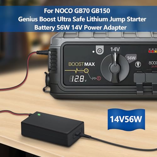 for NOCO Boost Jump Starter Battery Charger Compatible with NOCO GB70 GB150 GB250+ GB251+ GB500 GB500+ Genius 56W 14V Po - Additional View