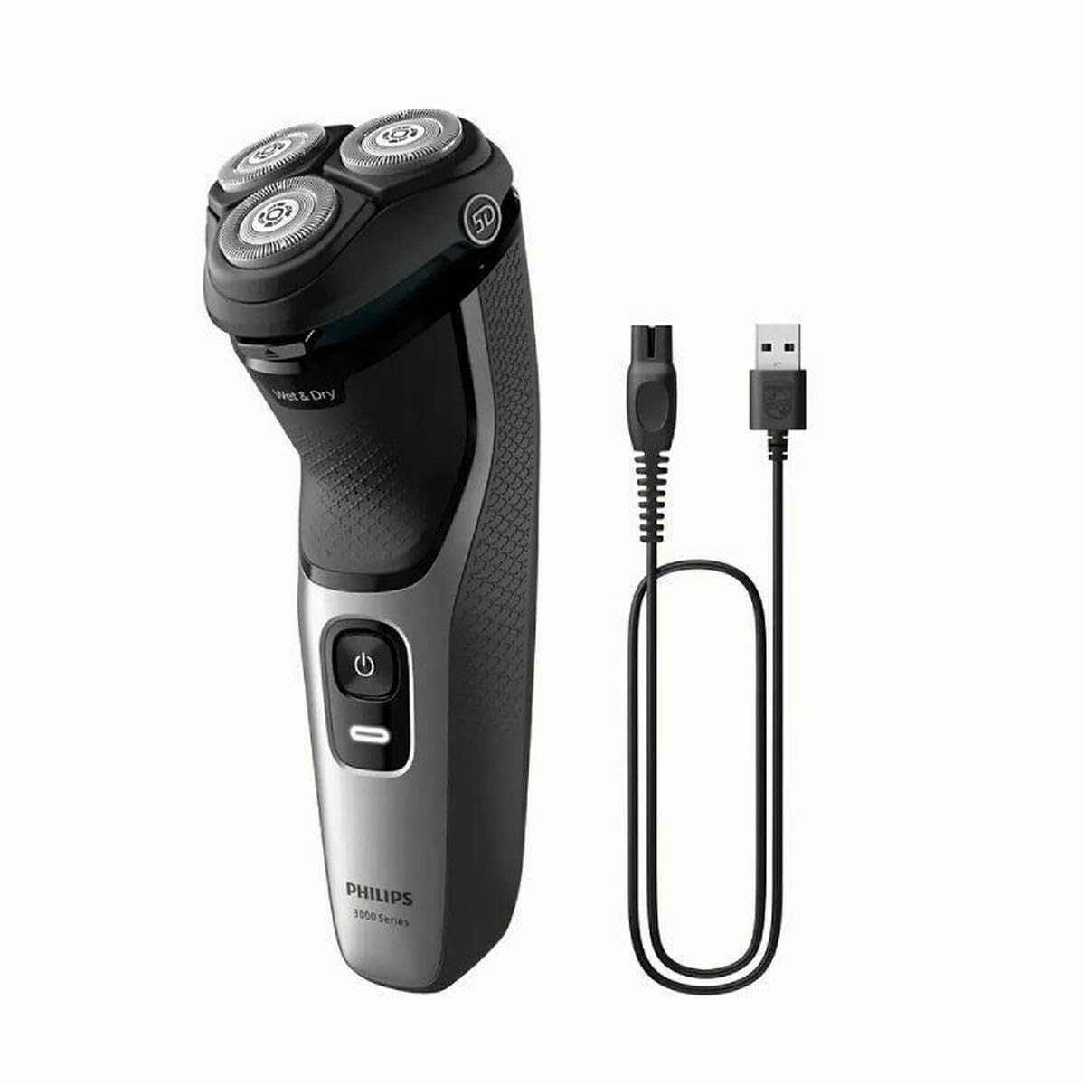 Philips S3143/02 Rotationsrasierer, nass und trocken, Schwarz, Silber