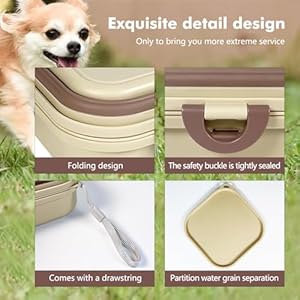 Travel Dog Bowls Portable Food and Water Bowl for Dogs and Cats 2in1 Foldable Feeding and Food Storage Solution for Small Medium Dogs Ideal for Traveling Camping khaki Small Cucciolini Doodles Travel dog bowls portable food and water bowl for dogs and cats 2 in 1 foldable feeding and food storage solution for small medium dogs ideal for traveling camping khaki small cucciolini doodles