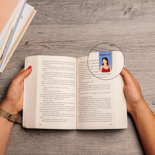 Image of Zesta Magnetic Bookmark Set of 7 | Aesthetic Book Mark for Reading | Cute Anime Bookmarks for Kids, Students | Book Accessories for Novels, Gifts for Readers(Friends Theme Bookmark, 9X2.5 Cms)