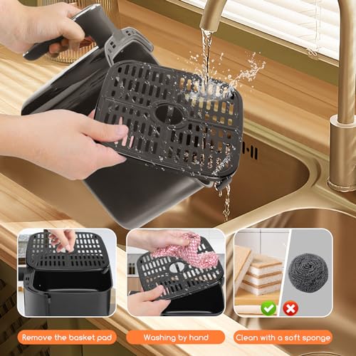 Aigostar Air Fryer 4L, Heißuftfritteuse XXL, Heissluft Fritteusen ohne Öl, 8 Menü, LED Touchscreen, 1500W, BPA-frei – Bild 5