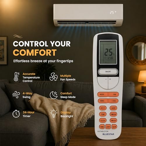 Image of Electronic Spices AC Remote | Compatible with Bluestar AC (Model AC-133) with AAA Batteries