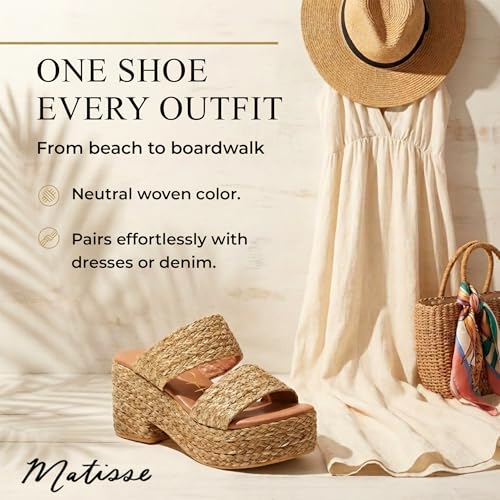 Image of BEACH by Matisse Womens Gem Platform Block Casual Sandals Casual High Heel 3 inch & Up - Off White