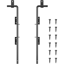 24" Gate Drop Rod, Cane Bolt- Easy to Install, Premium Black Plastic Spraying - Secure and Durable - Ideal for Wood, Vinyl, and Garden Gates - Corrosion Resistantrod-24-2
