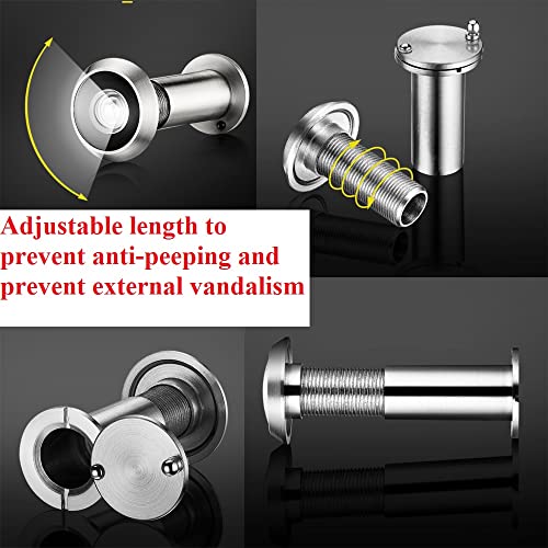Image of Othmro Safety Door Viewer 1Pcs Hole Diameter 16mm Metal 200-degree Door Peephole with Rotating Privacy Cover for 55-90mm Thick Doors, Durable Door Viewer for Home Office Hotel Bronze