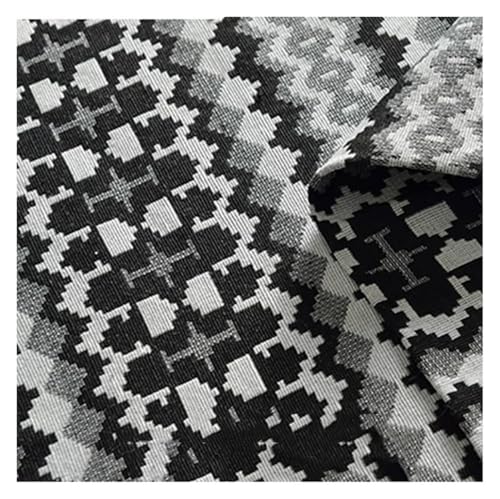 Tissu pour quilting et couture avec dorure élégante motif ethnique drapé fluide 1.5x3m