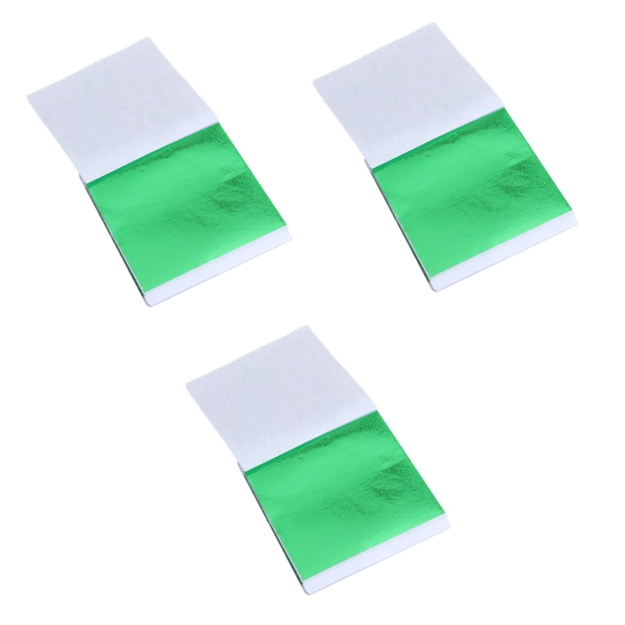 BELLIFFY 3sets Metallic Gold Foil Sheets 8x8.5cm Imitation Leaf Sheets Art Foil Paper Gilding Wax Gold for Craft 50pcs*3