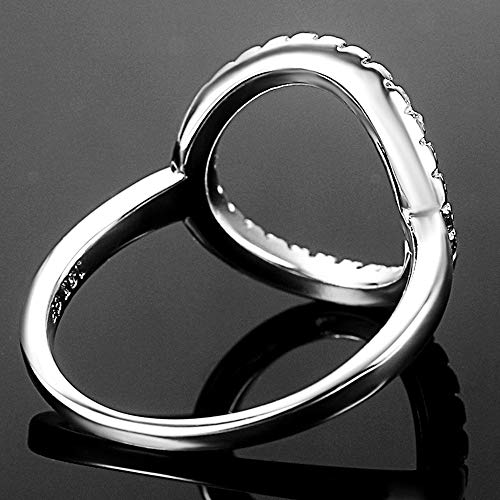 Jude Jewelers Silver Rose Gold Open Circle Karma Promise Statement Ring4