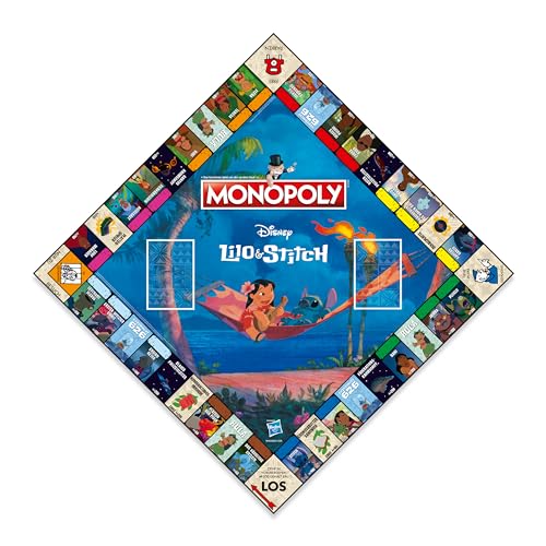 Winning Moves Monopoly Lilo & Stitch Edition - Monopoly Spiel für Fans - Familienspiele Strategie Brettspiele Lilo & Stitch - 2+ Spieler ab 8+ Jahren - Deutsch – Bild 3