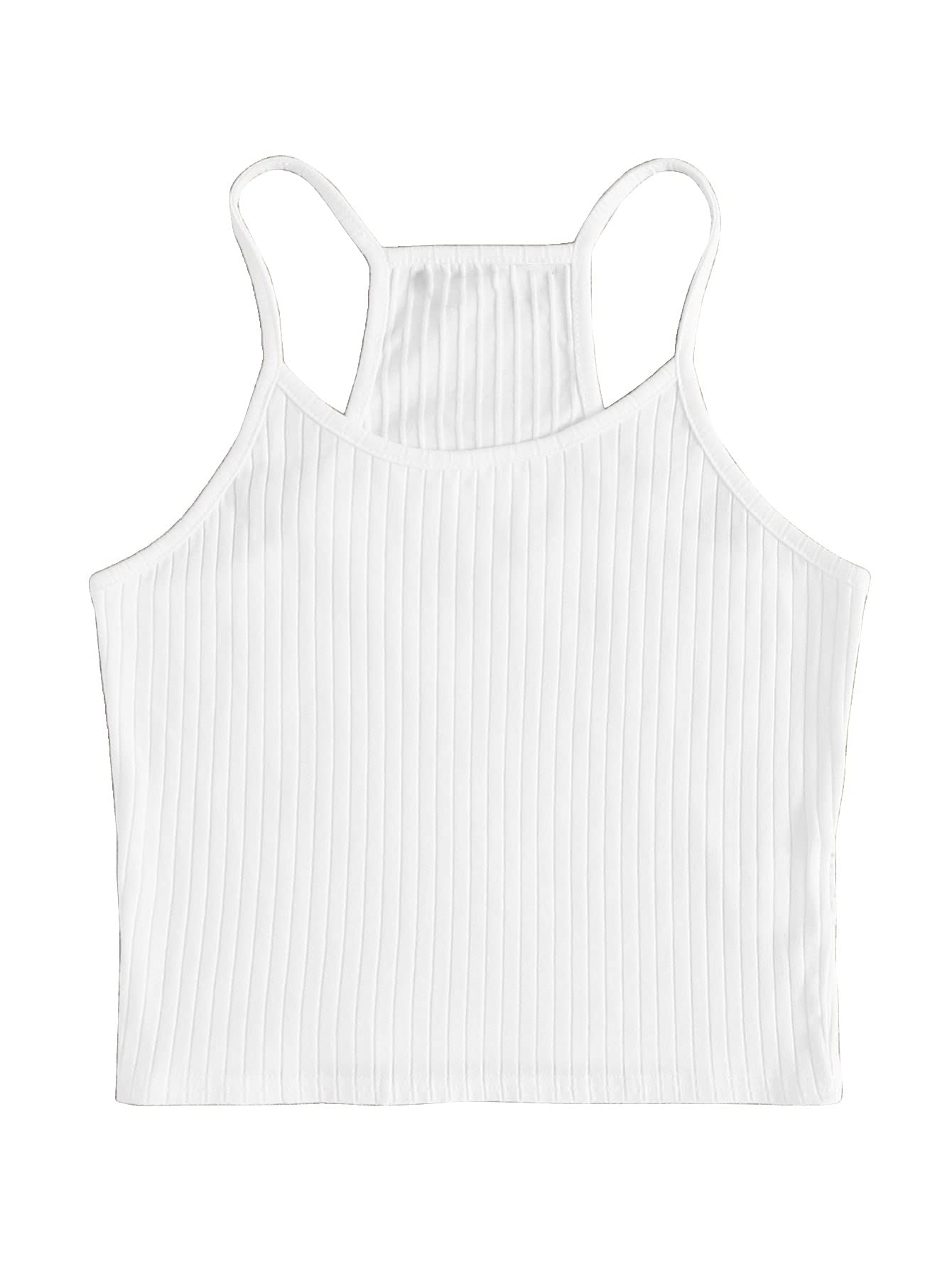 AahwanWomen's & Girl's 100% Cotton Solid Basic Slim Fit Cropped Top