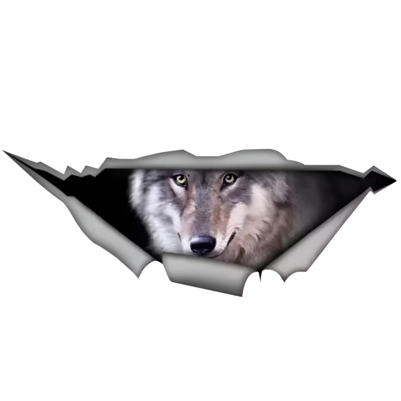 Wütend Wolf Auto Aufkleber, 3D Wolf Head Aufkleber Sticker Wasserdicht Auto Aufkleber Auto Karosserie Dekor Selbstklebend Motorrad-Abziehbilder Lustige Auto Styling Aufkleber Pvc Aufkleber 18 * 25CM