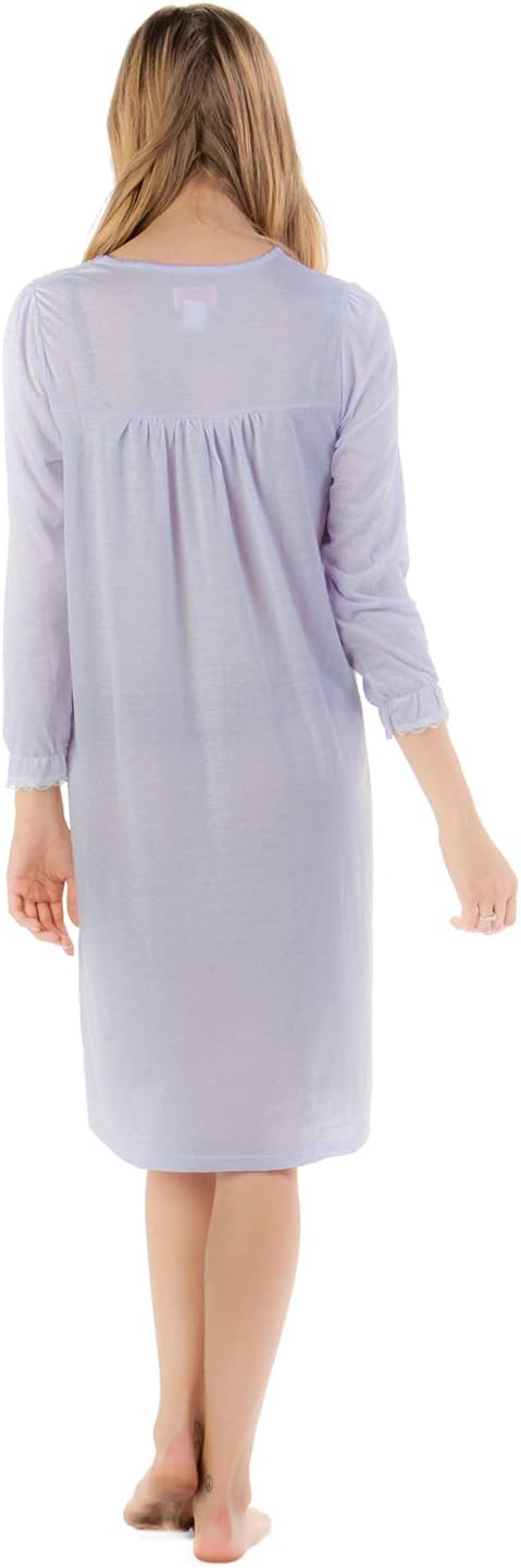 Casual Nights Women's Elegant Nightgown Long Sleeve Sleepwear Night Gown For Mom