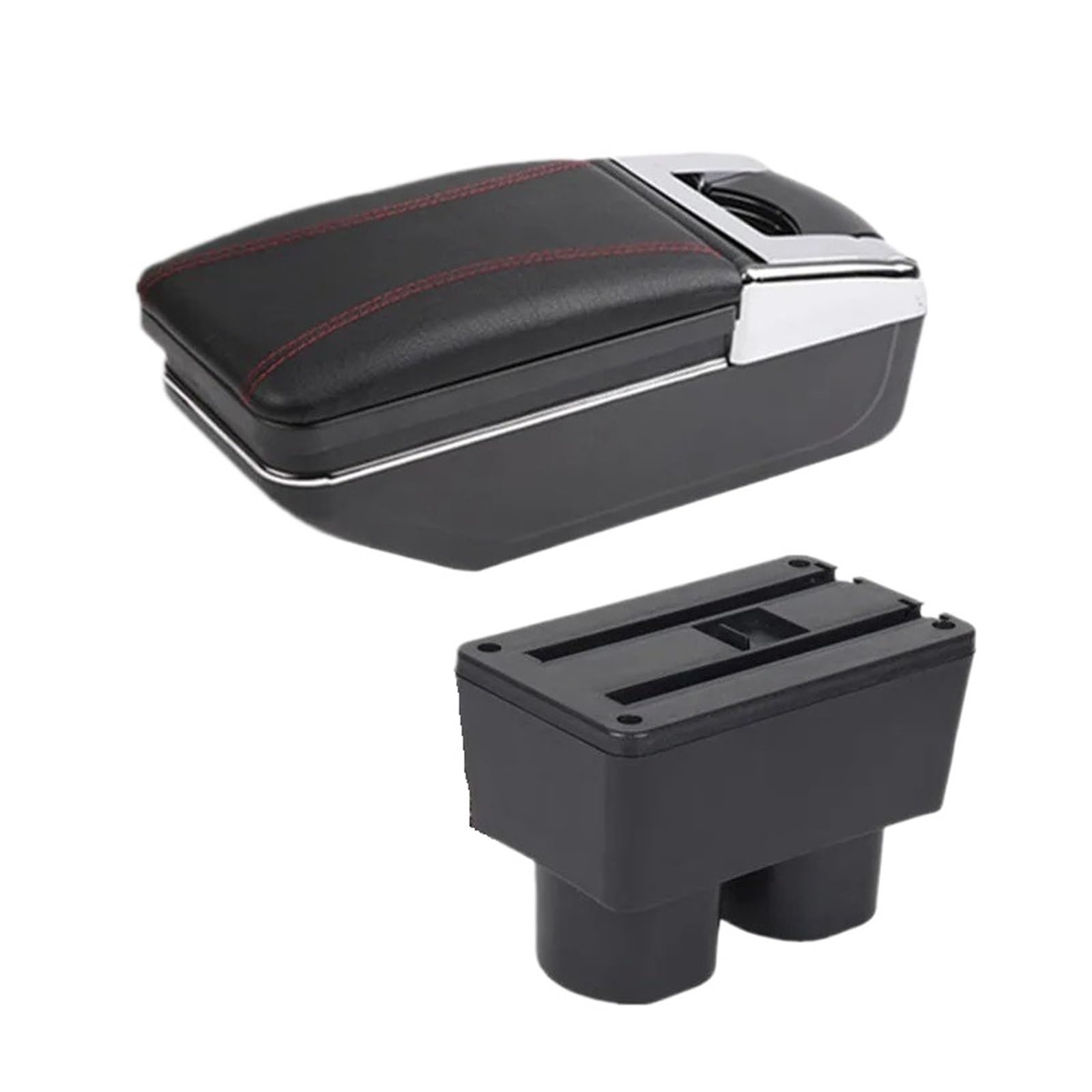 UMDJJU For Toyota For Avanza For Rush Car Armrest Box Storage Interior Dedicated Retrofit Accessories Car Centre Console Armrest Box(A red line NO USB)