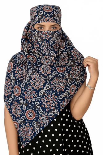 Image of Scarf For Girls 100% Pure Cotton Hand Block Printed Square