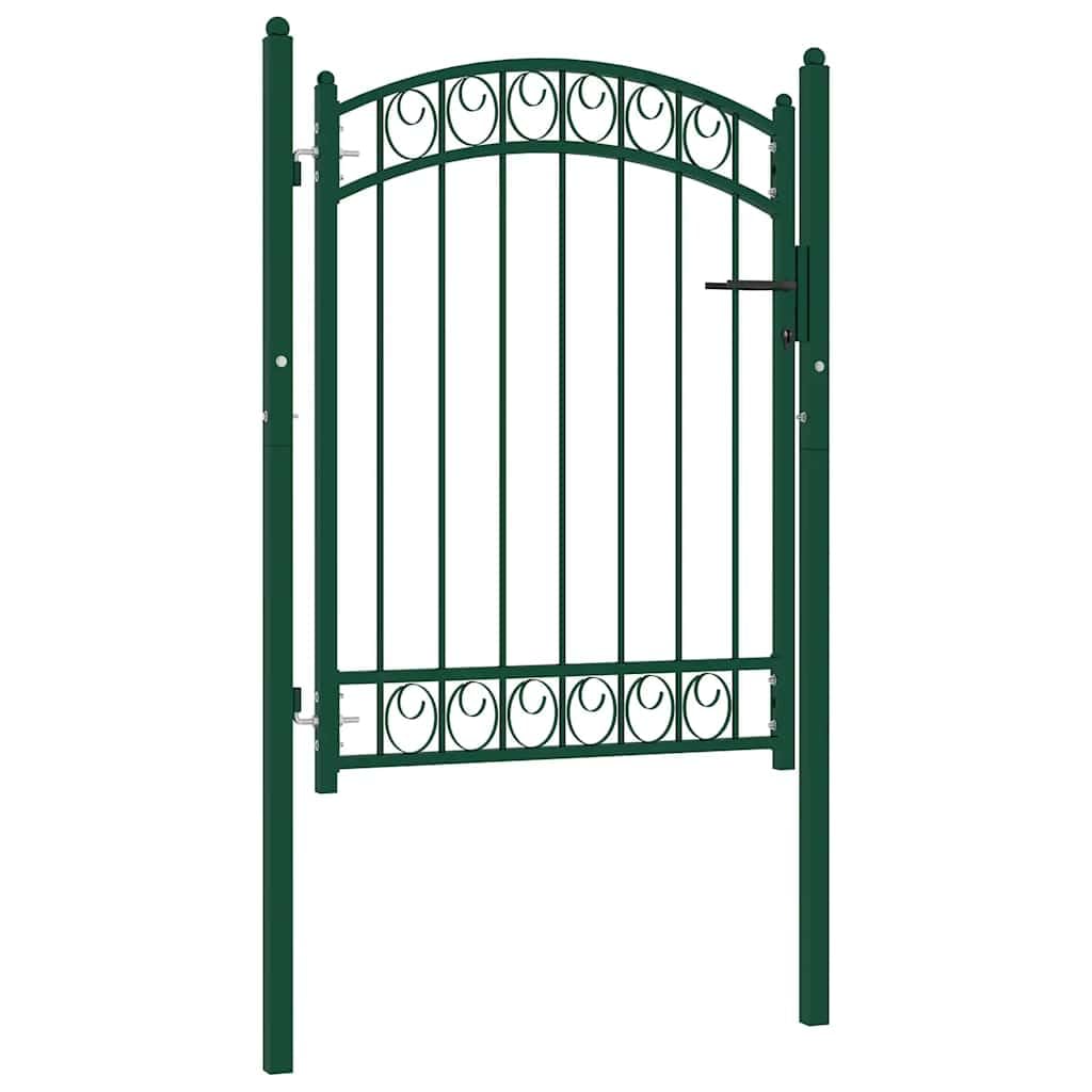 Puerta de jardín de acero recubierto robusta con cierre integrado para mayor seguridad