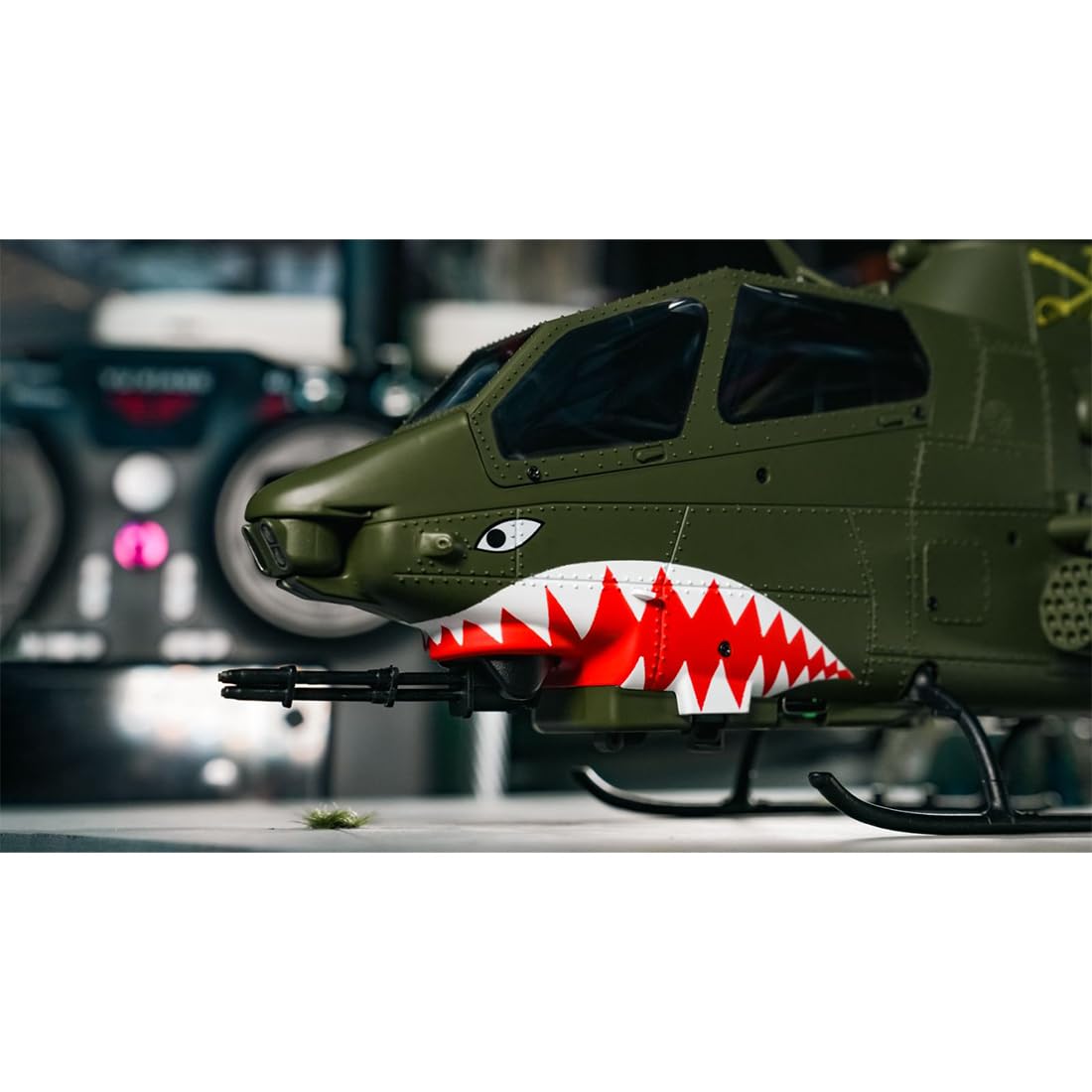YU Xiang F112S AH-1 Cobra 1:40 RC Hubschrauber GPS 9CH Flybarless Doppelrotor Militär Helikopter Mit Zwei Brushless Motoren, Höhenhaltung & Intelligentem LiDAR-Flugmodus – RTF