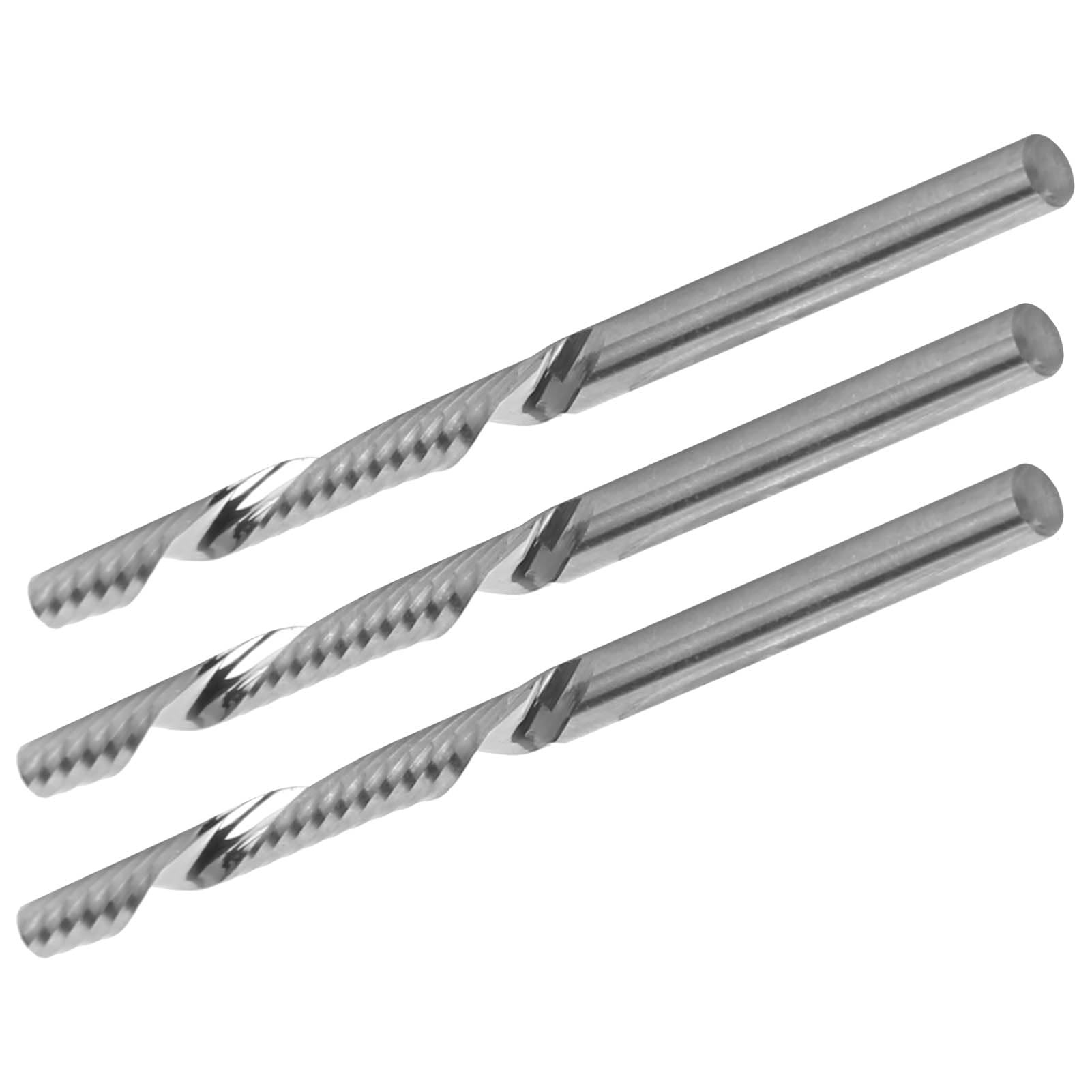5 pezzi fresa a spirale in acciaio al tungsteno per intaglio del legno, gambo da 3,175 mm, utensile da taglio ad alta velocità per la lavorazione del legno, usura durevole