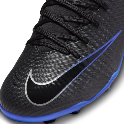 NIKE Unisex Kid's Footwear Soccer Boots, Black Chrome Hyper Royal, 9.54