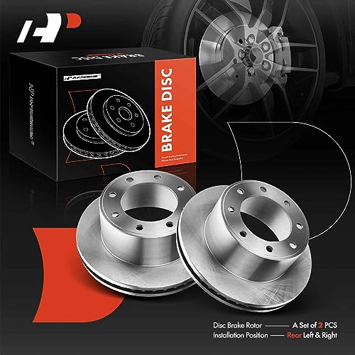 A-Premium 13.39 inch (340mm) Rear Vented Disc Brake Rotors Compatible with Select Ford Models - F250 F350 Surper Duty 2005-2012, Without Harley PKG, 2-PC Set by A-Premium - Used condition - Image 7