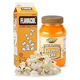 Perfectware 35oz Popcorn Salt and 32oz Butter Flavored Coconut Oil, (PW-Season-Salt Set-2)