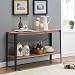 O&K Furniture Industrial Rustic 2-Tier Occasional Console Sofa Table for Living Room & Entryway, Brown Finish(1-Pcs)