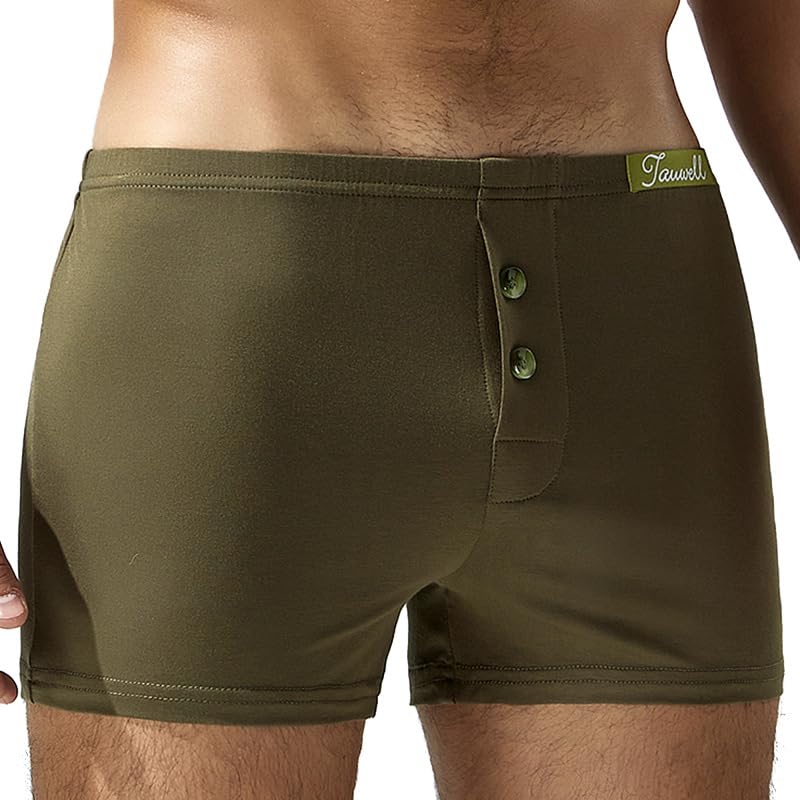 Mens Boxers – Comfortable Cotton Underwear for Men Sports Homewear Underpants Button Fly Mens Boxershorts