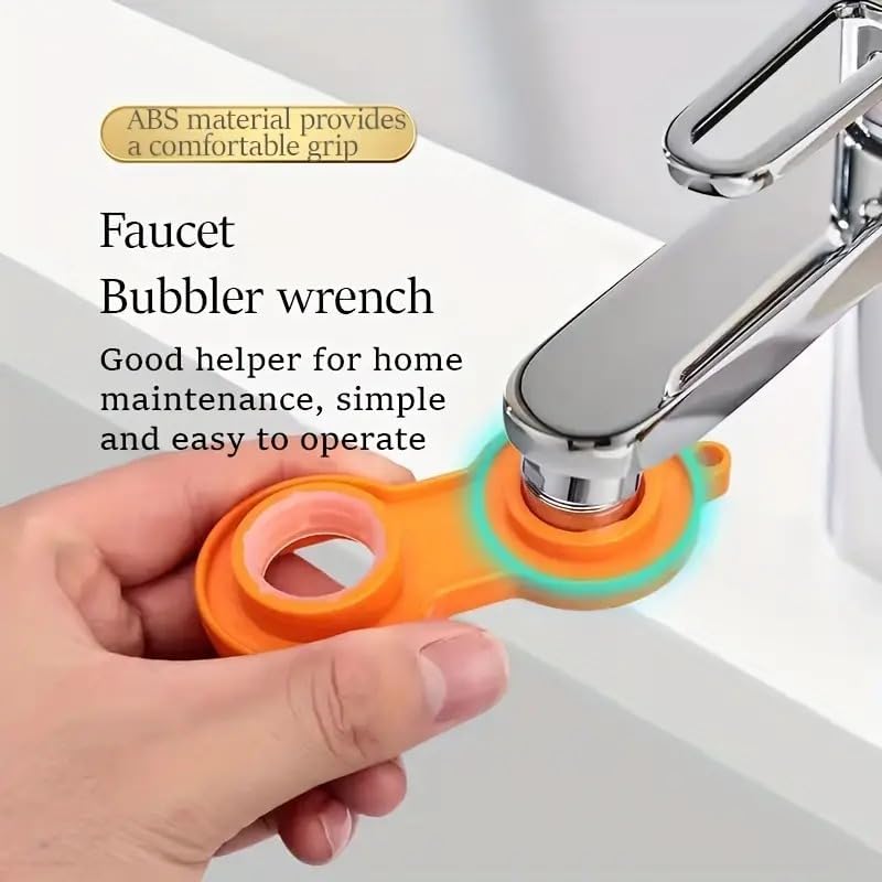 Image of Faucet Aerator Faucat Wrench, Removal Cleaning Tool, Sink Aerator Faucet Installing Tool Wrenchs Wrench Loosener for Bathroom, Kitchen, Sink, Tap, Plumbers Tools