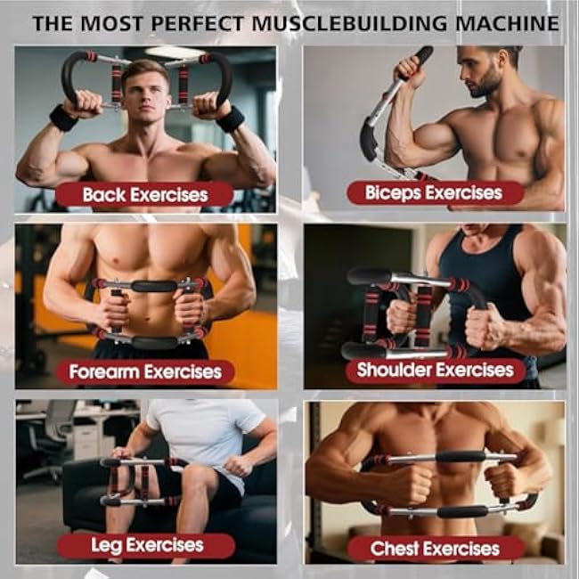 Twister Arm Trainer - Adjustable Gorilla Bar Chest Trainer for Men, Chest Biceps Forearm Strengthener & Chest Workout Equipment, Home Gym Arm Strength Exerciser