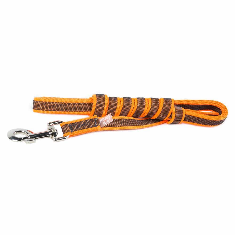 IDC Color & Gray gumierte Leine, 20 mm x 5 m mit Schlaufe, Orange-Grau