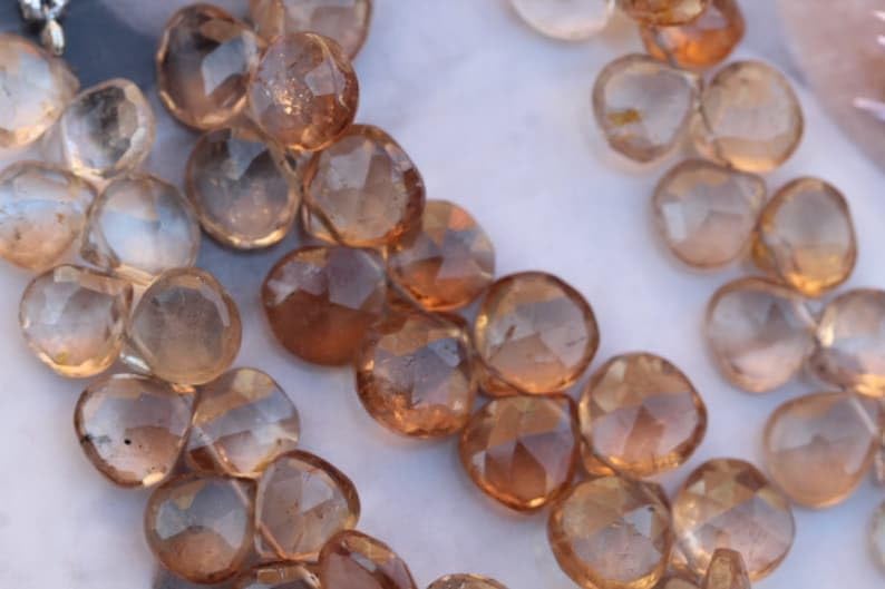 Perles topaze impériale naturelle larmes sans défaut pour bijoux