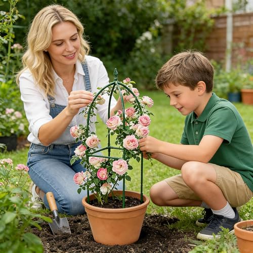 Support d'obélisque vertical réglable pour tuteurer vos plantes sans risque de chute