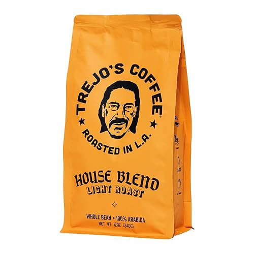Miniatura 8 de Trejo's Coffee House Blend - Café de grano entero de tostado medio, bolsa de 12 onzas, 100% arábica