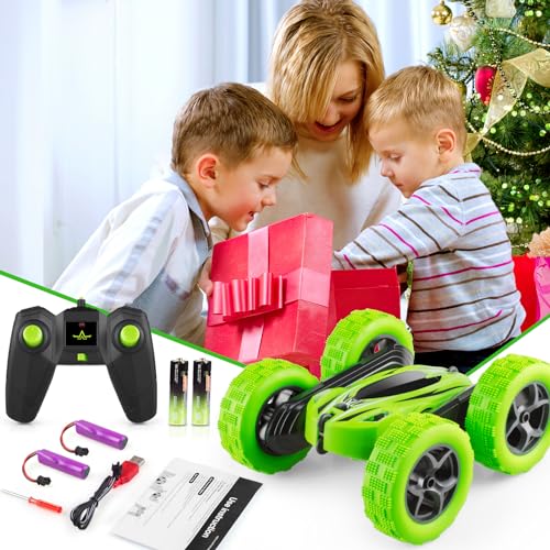 ORRENTE Remote Control Car, RC Cars Toys for Ages 5-7, 2.4GHz 4WD Fast RC Car Kids Toys for Ages 8-13, Double Sided 360° Rotating Monster Truck Toys for Girls RC Truck Toy Cars for Boys