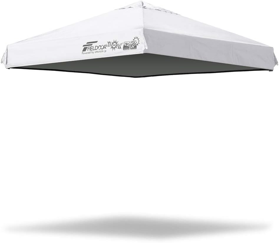 FIELDOOR トップカバー 天幕 2.0×2.0m タープテント専用 UVカット 高耐水 ※トップカバーのみ 【楽天1位】FIELDOOR ワンタッチタープ 2.5m 専用トップカバー 2.5×2.5m用  タープテント共通 屋根カバー オプション 交換用 予備 スチール製/アルミ製、通常/強化フレーム、4点ロック/センターロック 対応 ※交換カバーのみ、タープ本体別売 1年保証 ■<br>[送料無料]